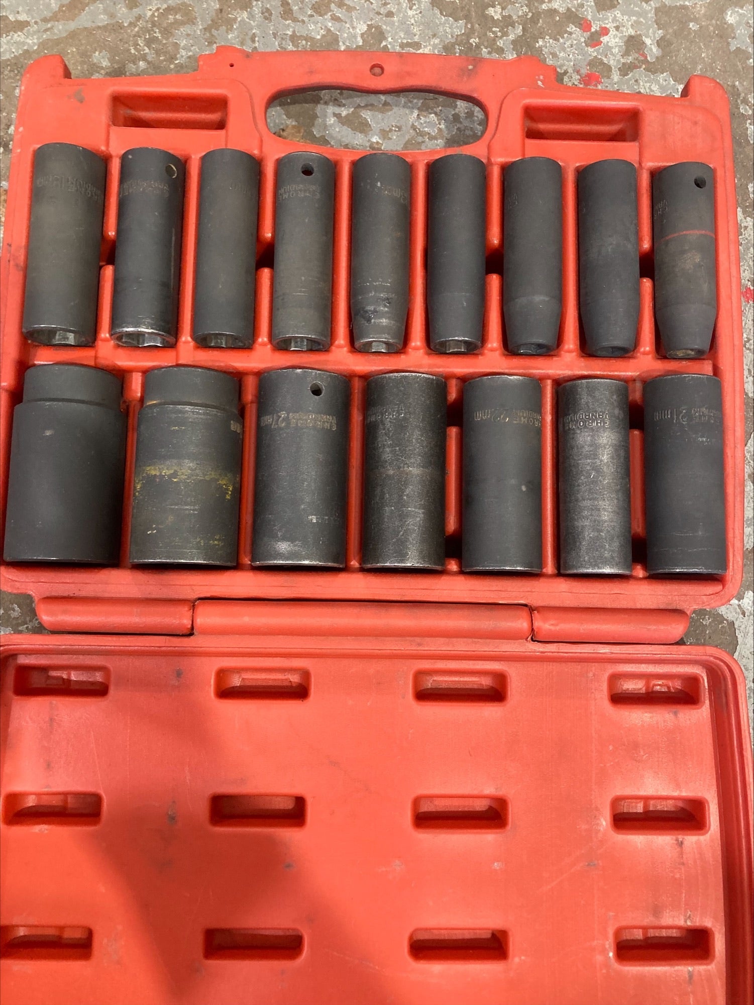 Sealey 16 piece impact 1/2 inch sq drive deep slacker set