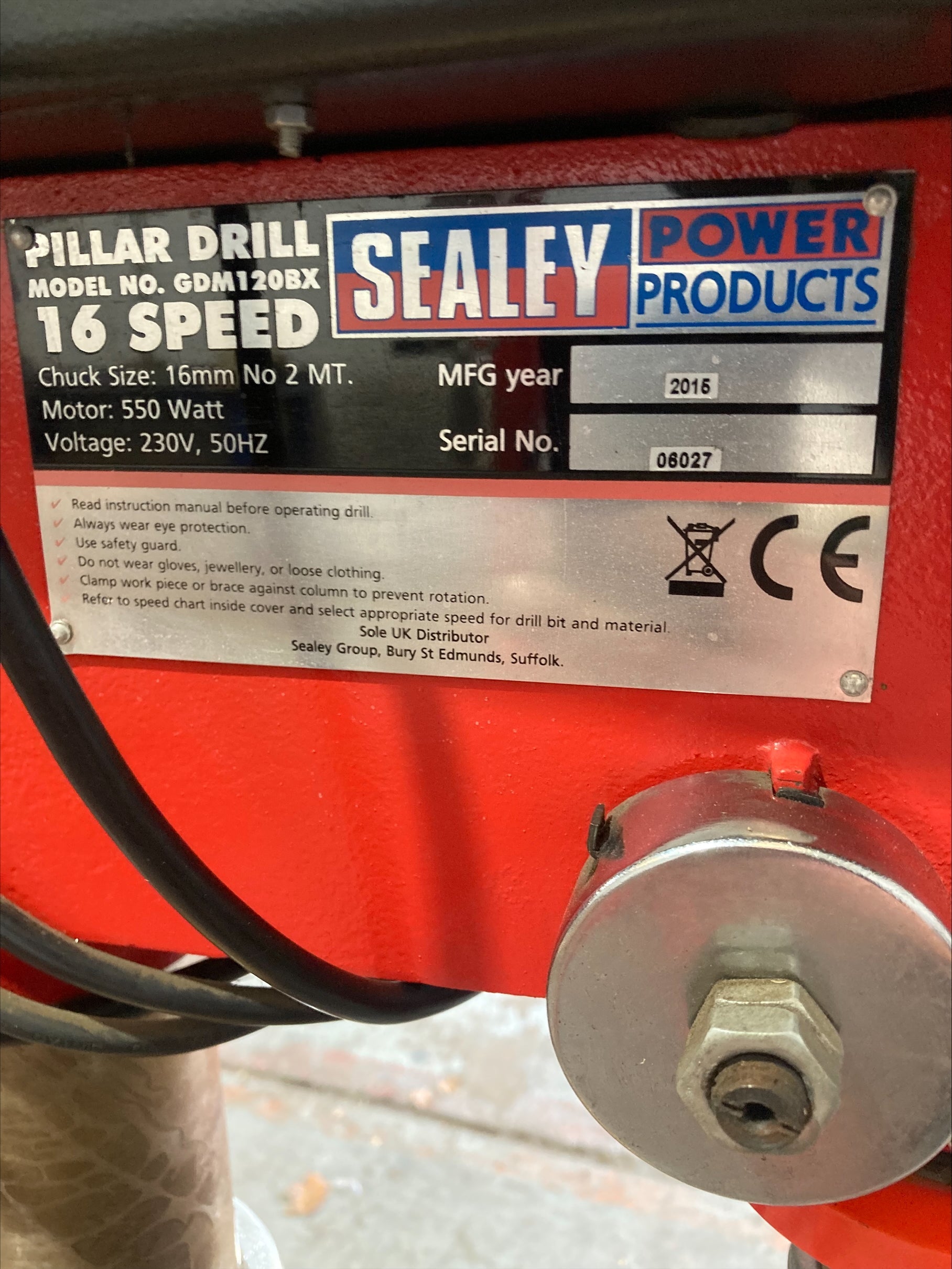 Sealey 16 Speed Bench Drill