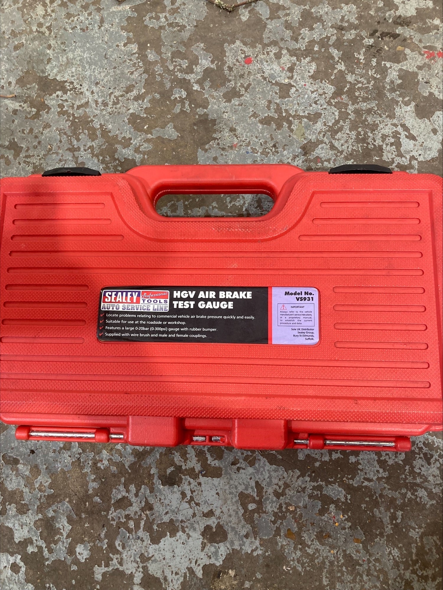 HGV Air Brake Test Gauge