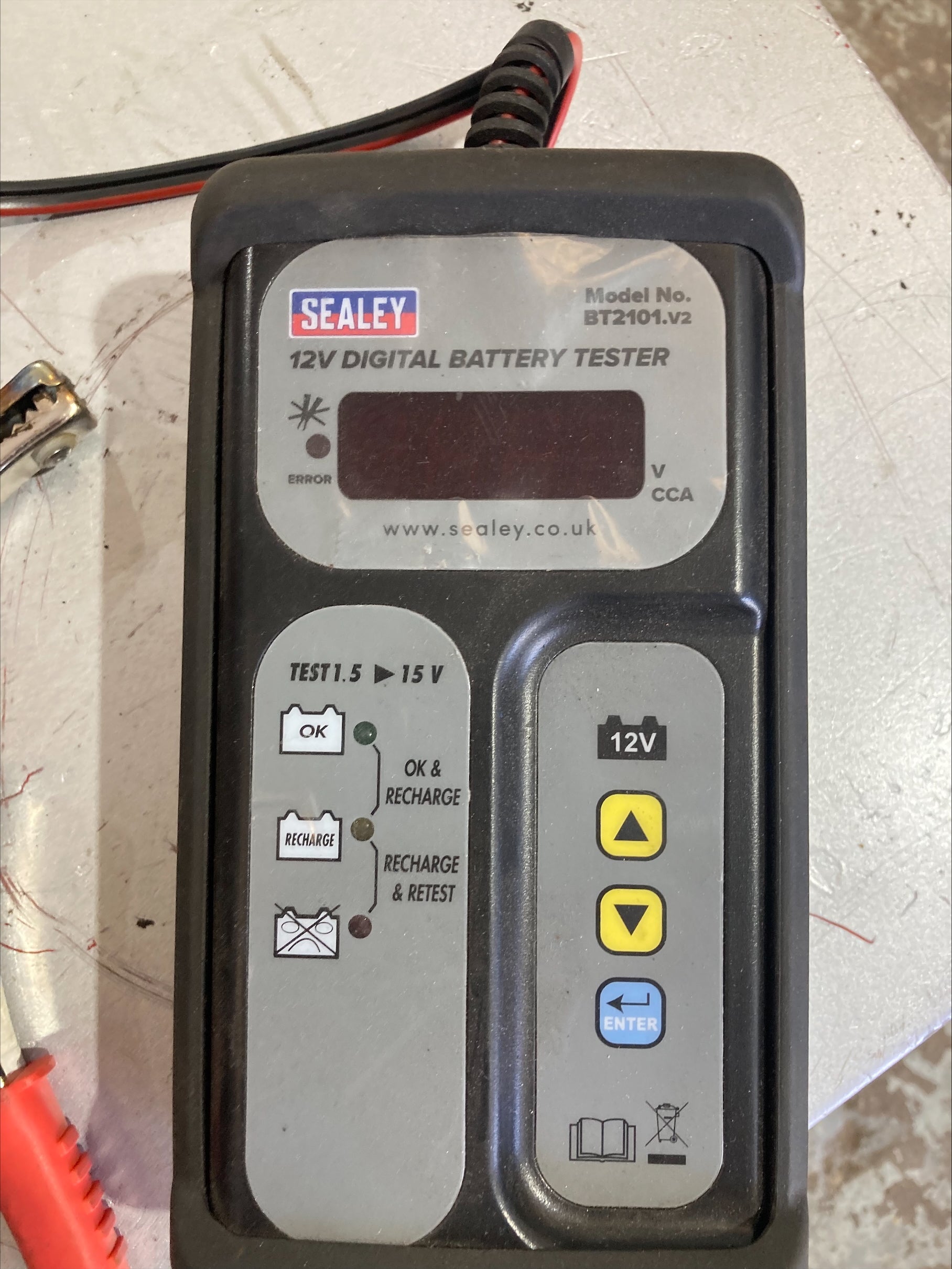 Sealey Digital Battery Tester BT2101