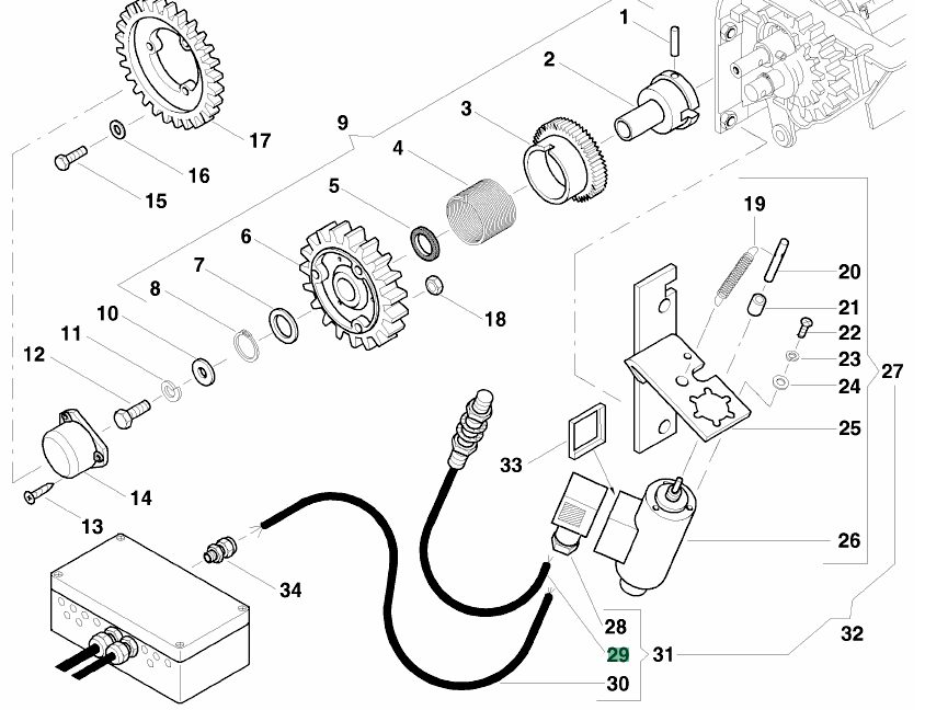 Half width shut off sensor